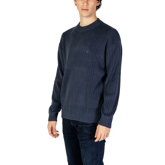 Calvin Klein Jeans Blue Cotton Men's Sweatshirt - Picture 3 of 5